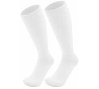 reshmena Calzini da calcio per bambini Hockey Sport Calze al ginocchio Juniors Calze da calcio alte al ginocchio Calzini da calcio per sport all'aria aperta, calzini da rugby per ragazzi, Bianco (1