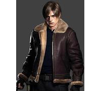 Resident Evil 4 Remake Leon Kennedy Bomber Jacket Costume Cosplay Gioco Uomo