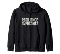 Resilience Overcomes - Citazione motivazionale, Annata. Felpa con Cappuccio