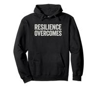 Resilience Overcomes - Citazione motivazionale, Annata. Felpa con Cappuccio