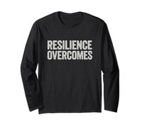 Resilience Overcomes - Citazione motivazionale, Annata. Maglia a Manica