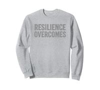 Resilience Overcomes - Citazione motivazionale, retrò. Felpa