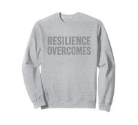 Resilience Overcomes - Citazione motivazionale, retrò. Felpa