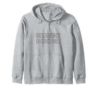Resilience Overcomes - Citazione motivazionale, retrò. Felpa con Cappuccio