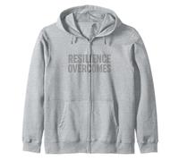 Resilience Overcomes - Citazione motivazionale, retrò. Felpa con Cappuccio