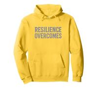 Resilience Overcomes - Citazione motivazionale, retrò. Felpa con Cappuccio