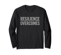 Resilience Overcomes - Citazione motivazionale, retrò. Maglia a Manica
