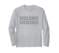 Resilience Overcomes - Citazione motivazionale, retrò. Maglia a Manica