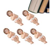 Resin Baby Jesus Figurine in Manger | Christ Nativity Scene Figurines | Christmas Sculpture for Indoor Holiday Decoration, Home, Church, Mantle, Tabletop Display, Handcrafted