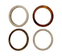 Resin Bangles - Set of Four Bracelets, Women's Wrist Jewelry | Fashionable Punk Resin Wristband with Lightweight Design, Chic Accessory, for Workplace Date Gatherings Travel Parties