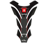 Resin Bike Adesivi Moto Compatibile con Aprilia. Protezione Paraserbatoio Moto da Urti e Graffi. Adesivo 3D Resinato Versione Universale - Effetto Carbonio e Rosso