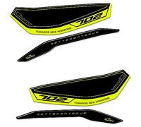 Resin Bike Adesivi Moto Compatibile con Benelli TRK 702X 2023-2026 Anthracite Grey. Protezioni Paramani da Urti e Graffi. Coppia di Adesivi Resinati con Effetto 3D Giallo Fluo