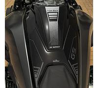 Resin Bike Adesivi Moto Compatibile con Bmw R 1250 GS Triple Black 2021 2022. Protezione Paraserbatoio da Urti e Graffi. Adesivo 3D Resinato Effetto Argento Spazzolato e Nero