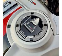 Resin Bike Adesivi Moto Compatibile con Ducati DesertX 2022. Protezione Tappo Serbatoio da Urti e Graffi. Adesivo Resinato con Effetto 3D - Made in Italy
