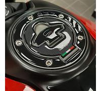 Resin Bike Adesivi Moto Compatibile con Ducati Monster 937 2021-2025. Protezione Tappo Serbatoio da Urti e Graffi. Adesivo Resinato con Effetto 3D - Nero con Intagli Laterali