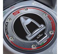 Resin Bike Adesivi Moto Compatibile con Ducati Multistrada 1260 S 2018-2020. Protezione Tappo Serbatoio da Urti e Graffi. Adesivo Resinato con Effetto 3D