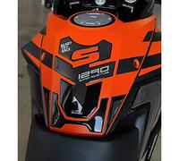 Resin Bike Adesivi Moto Compatibile con KTM 1290 Super Adventure S 2017 2020. Protezione Paraserbatoio da Urti e Graffi. Adesivo 3D Resinato - Effetto Carbonio e Nero