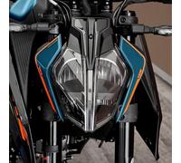 Resin Bike Adesivi Moto Compatibile con KTM Duke 125 2024. Protezioni Fari/Fanale Frontale da Urti e Graffi. Adesivi Resinati con Effetto 3D Made in Italy