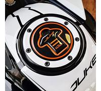 Resin Bike Adesivi Moto Compatibile con KTM Duke 390 200 2021 2022 Bianco. Protezione Tappo Serbatoio da Urti e Graffi. Adesivo 3D Resinato - Made in Italy