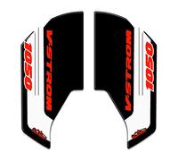 Resin Bike Adesivi Moto Compatibile con Suzuki V-Strom 1050 XT 2020 Bianco-Arancio. Protezione Parasteli Parafango da Urti e Graffi. Coppia Adesivi 3D Resinati