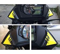 Resin Bike Adesivi Moto Compatibile con Suzuki V-Strom 650 2017-2021. Protezione Cruscotto da Urti e Graffi. Coppia Adesivi Resinati con Effetto 3D - Giallo