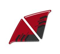 Resin Bike Adesivi Moto Compatibile con Suzuki V-Strom 650 2017-2021. Protezione Cruscotto da Urti e Graffi. Coppia Adesivi 3D Resinati - Rosso Metallizzato