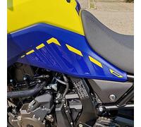 Resin Bike Adesivi Moto Compatibile con Suzuki V Strom 800 DE 2023-2025. Protezione Moto Laterali Serbatoio da Urti e Graffi. Coppia di Adesivi 3D Resinati Giallo Petra e Blu
