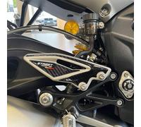 Resin Bike Adesivi Moto Compatibile con Triumph Street Triple 765 RS 2023-2025. Protezione Moto Battitacco da Urti e Graffi. Coppia di Adesivi 3D Resinati Made in Italy