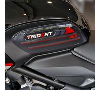 Resin Bike Adesivi Moto Compatibile con Triumph Trident 660 2021-2023. Protezioni Laterali Serbatoio da Urti e Graffi. Adesivi Resinati con Effetto 3D Made in Italy