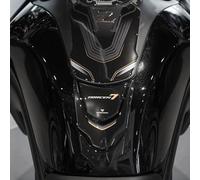 Resin Bike Adesivi Moto Compatibile con Yamaha Tracer 7 GT 2021-2024 Oro. Protezioni Paraserbatoio da Urti e Graffi. Adesivi Resinati con Effetto 3D Made in Italy