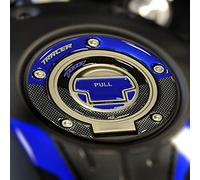 Resin Bike Adesivi Moto Compatibile con Yamaha Tracer 700 2016 2020. Protezione Tappo Serbatoio Moto da Urti e Graffi. Adesivo 3D Resinato - Blu Metallizzato