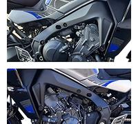 Resin Bike Adesivi Moto Compatibile con Yamaha Tracer 9 2021. Protezioni Laterali Serbatoio da Urti e Graffi. Coppia Adesivi 3D Resinati - Finitura Effetto Metallizzato