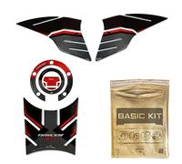 Resin Bike Adesivi Moto Compatibile con Yamaha Tracer 900 2018 2020. Protezioni Laterali Tappo Serbatoio e Paraserbatoio da Urti e Graffi. Kit Adesivi 3D Resinati - Rosso