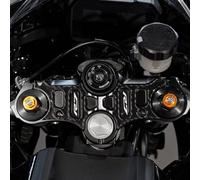 Resin Bike Adesivi Moto Compatibile con Yamaha YZF R7 2021-2024 Black. Protezioni Piastra Sterzo Frontale da Urti e Graffi. Adesivi Resinati con Effetto 3D Made in Italy