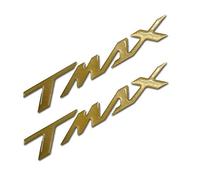 Resin Bike Adesivi Scooter Compatibile con Yamaha Tmax 2001-2019. Protezione Scooter da Urti e Graffi. Coppia Adesivi 3D Resinati 16x2.6 cm - Oro Metallizzato