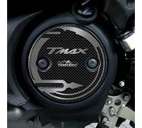 Resin Bike Adesivi Scooter Compatibile con Yamaha Tmax 500 e 530 2001-2016. Protezioni Carter Variatore da Urti e Graffi. Coppia Adesivi 3D Resinati Effetto Carbonio e Argento