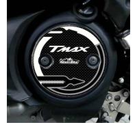 Resin Bike Adesivi Scooter Compatibile con Yamaha Tmax 500 T-max 530 2001-2016. Protezione Carter Variatore Antigraffio e Antiurto. Coppia di Adesivi Resinati 3D Carboon Look e Bianco