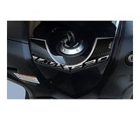 Resin Bike Adesivi Scooter Compatibile con Yamaha Tmax 530 2012-2016. Protezione Zona Chiave da Urti e Graffi. Adesivo 3D Resinato - Effetto Carbonio Grafica in Bianco