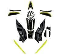 Resin Bike Kit Adesivi Moto Compatibile con Benelli TRK 702X 2023-2025 Anthracite Grey. Protezioni Para-Serbatoio Completa da Urti e Graffi. Adesivi Resinati con Effetto 3D