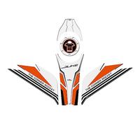Resin Bike Kit Adesivi Moto Compatibile con KTM 390 Duke 2021-2023. Protezioni Paraserbatoio Base da Urti e Graffi. Adesivi Resinati con Effetto 3D per Serbatoio Bianco