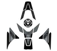 Resin Bike Kit Adesivi Moto Compatibile con Triumph Tiger 1200 GT Pro 2022-2025. Protezioni Para-Serbatoio Base da Urti e Graffi. Adesivi Resinati con Effetto 3D Made in Italy