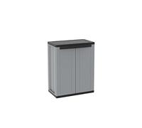 Resin Cabinet with Two Doors, 1 Internal Shelf, Outdoor Indoor Material: Plastic, Dimensions: 68 x 37.5 x 85 cm