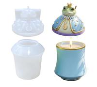 Resin Candle Holder Mold - Flexible Silicone Frog Shape DIY Casting Mold | Easy Release Flower Pot And Storage Container Ḿold | Reusable Craft M̀old For Jewelry Boxes Pen Holders Key Cases