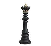 Resin Chess Piece Decor - Chess Piece Figurine Statue for Tabletop, King Queens Ornaments, Resin Craft Desk Decor, Collectible Figurines for Home Office or Study Room Display