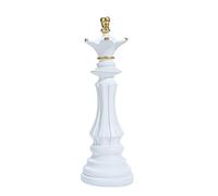 Resin Chess Piece Decor - Chess Piece Figurine Statue for Tabletop, King Queens Ornaments, Resin Craft Desk Decor, Collectible Figurines for Home Office or Study Room Display