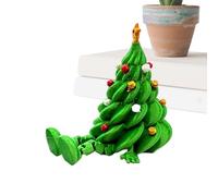 Resin Christmas Trees | Christmass Tree Tabletop Decorations | Cute Figurines with Dynamic Legs Statues Decoration Ornaments for Room Office Holiday Home Festive