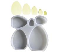 Resin Easter Egg Mold - Easter Egg Candle Mold, 3D Easters Eggs Molds, Silicone Resin Casting Molds, Non-Stick Silicone Candle Making Moulds Craft for Aromatherapy Candles, Handmade Soap