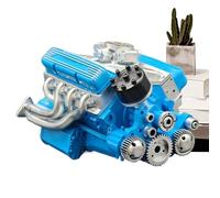 Resin Engine Model, V8 Building Block, 5.91x4.33in Realistic Science Toy, Educational STEM Kit, Desk Decoration Set for Kids, Living, Bookshelf, Display, Home Stand