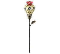 Resin Floral Decor Bird Feeder - Metal Post Refillable Hummingbird Stake | Resin Floral Decor Bird Feeder - Easy-to-refill Design Anchors Securely Into The Ground, Making It A Low-maintenance Addition