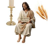 Resin Jesus Figurine - Resin Spiritual Inspirational Hand Painted Statue, Religious Memorial, Jesus Statue with Detailed Craftsmanship, Hand Painted Figurine, Spiritual Decor for Prayer Birthday